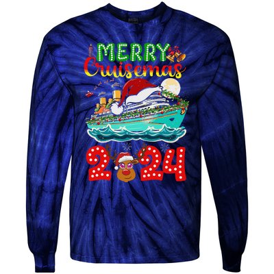 Merry Cruisemas 2024 Cruise Christmas Xmas Pajamas Tie-Dye Long Sleeve Shirt