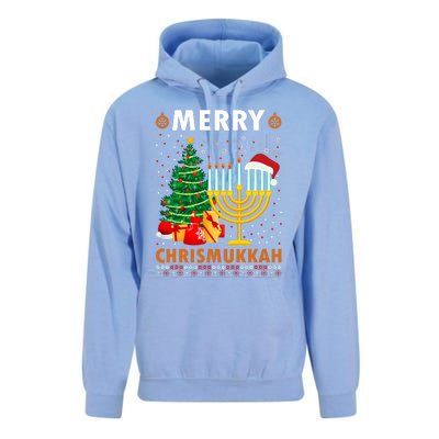 Merry Chrismukkah 2021 Happy Hanukkah Christmas Santa Hat Unisex Surf Hoodie