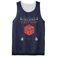 Merry Critmas 20 Sided Dice RPG Christmas Holiday Board Game Mesh Reversible Basketball Jersey Tank