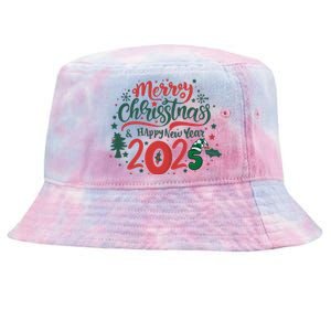 Merry Christmas 2025 And Happy New Year Tie-Dyed Bucket Hat