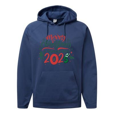 Merry Christmas 2025 And Happy New Year Performance Fleece Hoodie