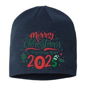 Merry Christmas 2025 And Happy New Year Sustainable Beanie