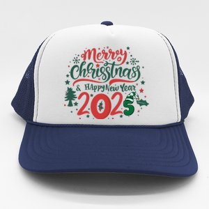 Merry Christmas 2025 And Happy New Year Trucker Hat