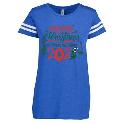 Merry Christmas 2025 And Happy New Year Enza Ladies Jersey Football T-Shirt