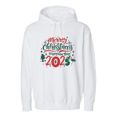 Merry Christmas 2025 And Happy New Year Garment-Dyed Fleece Hoodie