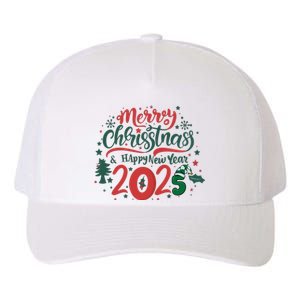 Merry Christmas 2025 And Happy New Year Yupoong Adult 5-Panel Trucker Hat