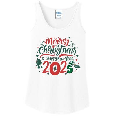 Merry Christmas 2025 And Happy New Year Ladies Essential Tank