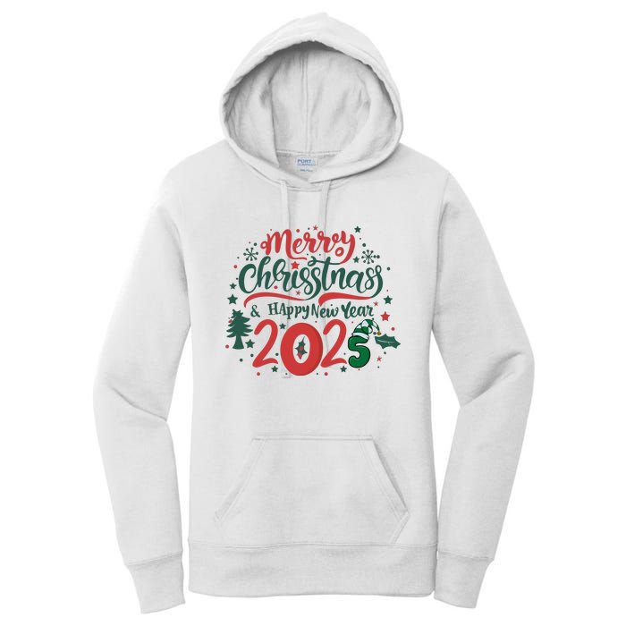 Merry Christmas 2025 And Happy New Year Women's Pullover Hoodie