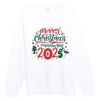 Merry Christmas 2025 And Happy New Year Premium Crewneck Sweatshirt