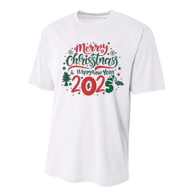 Merry Christmas 2025 And Happy New Year Performance Sprint T-Shirt