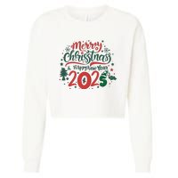 Merry Christmas 2025 And Happy New Year Cropped Pullover Crew