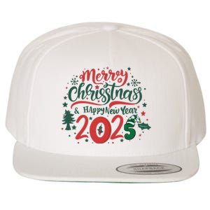 Merry Christmas 2025 And Happy New Year Wool Snapback Cap