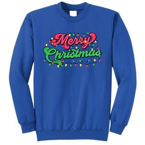 Merry Christmas 2024 Family Matching Christmas Lights Xmas Sweatshirt