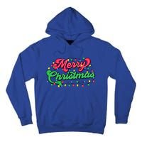 Merry Christmas 2024 Family Matching Christmas Lights Xmas Tall Hoodie