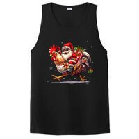 Merry Christmas 2024 Funny Santa Riding Chicken Christmas PosiCharge Competitor Tank