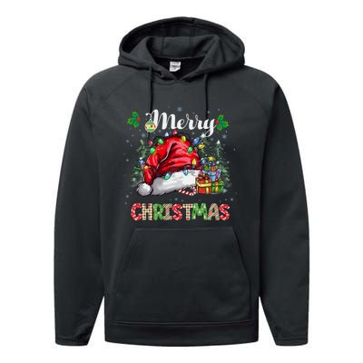 Merry Christmas 2024 Buffalo Truck Tree Plaid Performance Fleece Hoodie