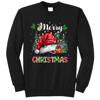 Merry Christmas 2024 Buffalo Truck Tree Plaid Sweatshirt