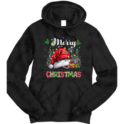 Merry Christmas 2024 Buffalo Truck Tree Plaid Tie Dye Hoodie