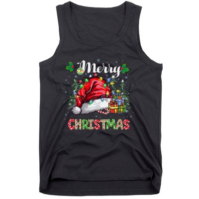 Merry Christmas 2024 Buffalo Truck Tree Plaid Tank Top