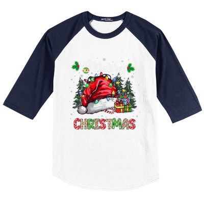 Merry Christmas 2024 Buffalo Truck Tree Plaid Baseball Sleeve Shirt