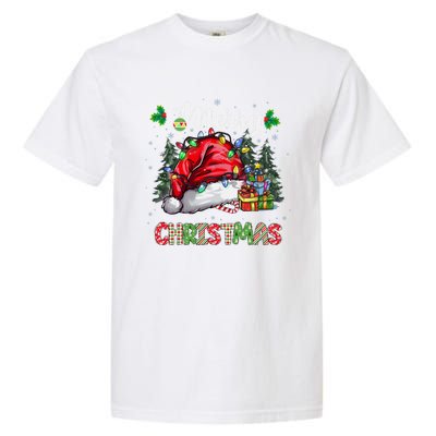 Merry Christmas 2024 Buffalo Truck Tree Plaid Garment-Dyed Heavyweight T-Shirt