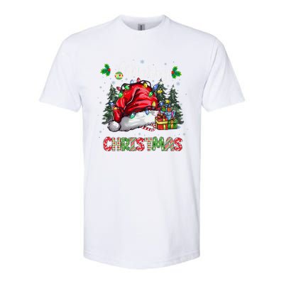 Merry Christmas 2024 Buffalo Truck Tree Plaid Softstyle CVC T-Shirt