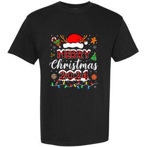 Merry Christmas 2024 Family Squad Matching Outfit Santa Garment-Dyed Heavyweight T-Shirt