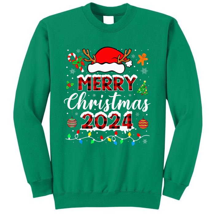 Merry Christmas 2024 Family Squad Matching Outfit Santa Sweatshirt