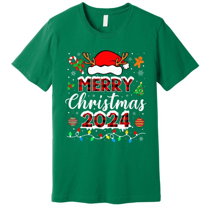 Merry Christmas 2024 Family Squad Matching Outfit Santa Premium T-Shirt