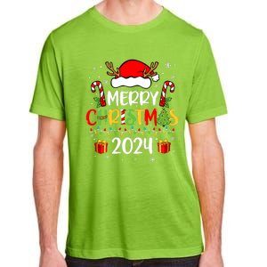 Merry Christmas 2024 Santa Hat Matching Family Pajamas Xmas Adult ChromaSoft Performance T-Shirt