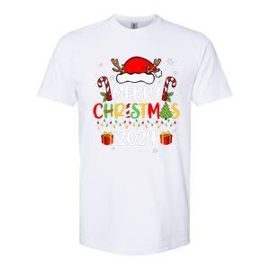 Merry Christmas 2024 Santa Hat Matching Family Pajamas Xmas Softstyle CVC T-Shirt