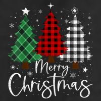 Merry Christmas 3 Xmas Trees Buffalo Plaid Family Matching Adult Drive Performance Visor