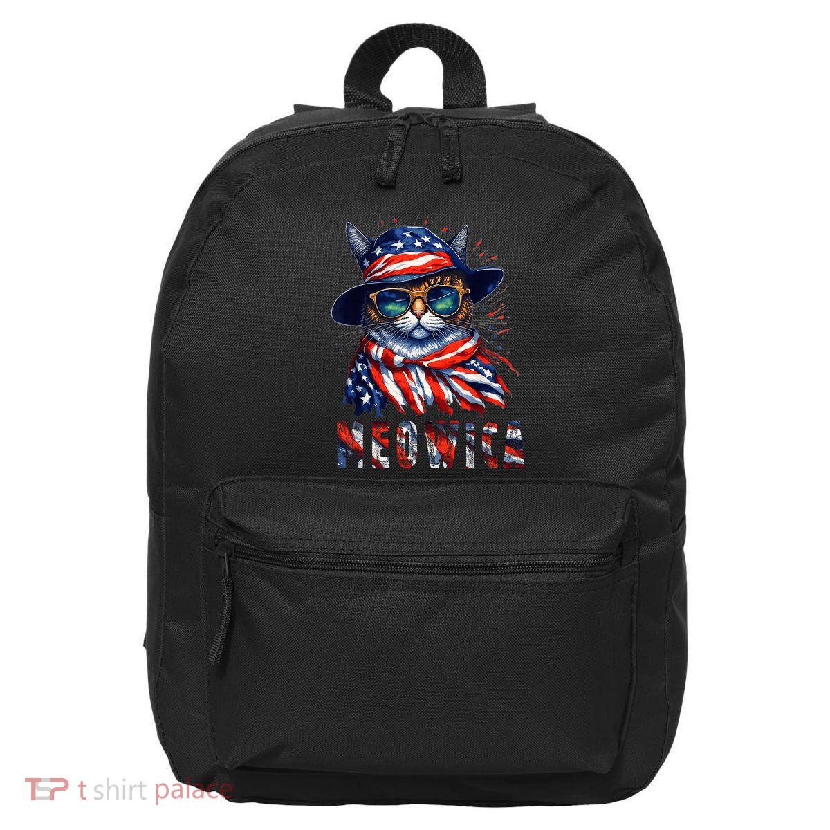 MEOWICA Cat 4th July Sunglasses Merica Cat American Flag 16 in Basic Backpack