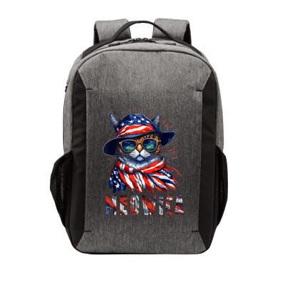 MEOWICA Cat 4th July Sunglasses Merica Cat American Flag Vector Backpack