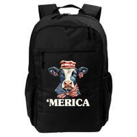 Merica Cow 4th Of July American Flag Backpack