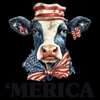 Merica Cow 4th Of July American Flag Mug