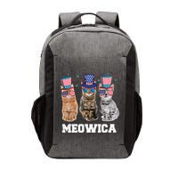 Meowica Cat 4th Of July Kitten Memorial Day Gift Vector Backpack