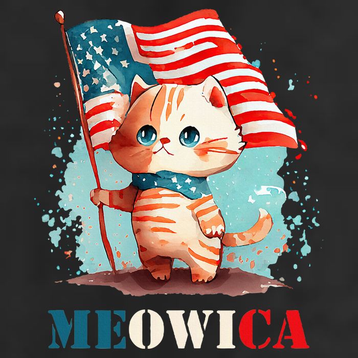 Meowica Cat 4th Of July Usa Patriotic American Flag Adult Drive Performance Visor
