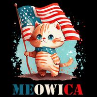 Meowica Cat 4th Of July Usa Patriotic American Flag Zip Tote Bag