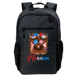 Moorica Cow 4th Of July Design Usa Patriotic Cow Gift Daily Commute Backpack