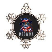 MEOWICA Cat 4th July Sunglasses Merica Cat American Flag Metallic Star Ornament