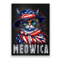 MEOWICA Cat 4th July Sunglasses Merica Cat American Flag Poster