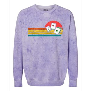 Mahjong Chinese 80s Colorblast Crewneck Sweatshirt