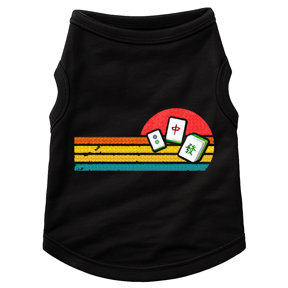 Mahjong Chinese 80s Retro Mah Jongg Doggie Tank