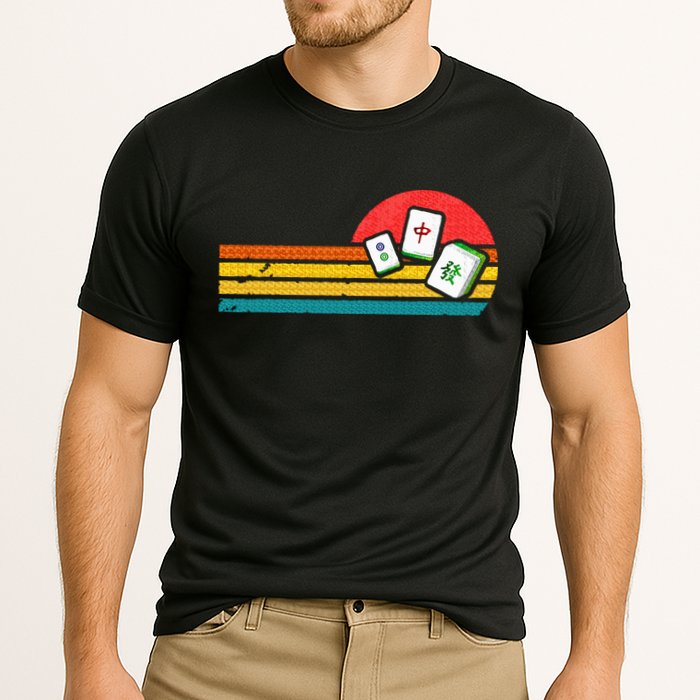 Mahjong Chinese 80s Retro Mah Jongg Cooling Performance Crew T-Shirt