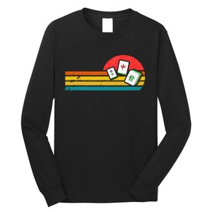 Mahjong Chinese 80s Retro Mah Jongg Long Sleeve Shirt