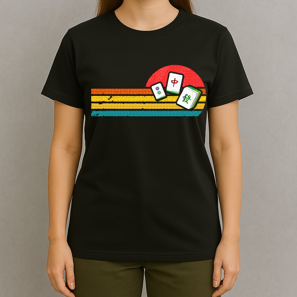 Mahjong Chinese 80s Retro Mah Jongg T-Shirt