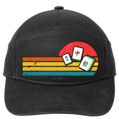 Mahjong Chinese 80s Retro Mah Jongg 7-Panel Snapback Hat