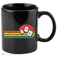 Mahjong Chinese 80s Retro Mah Jongg 11oz C Handle Ceramic Mug