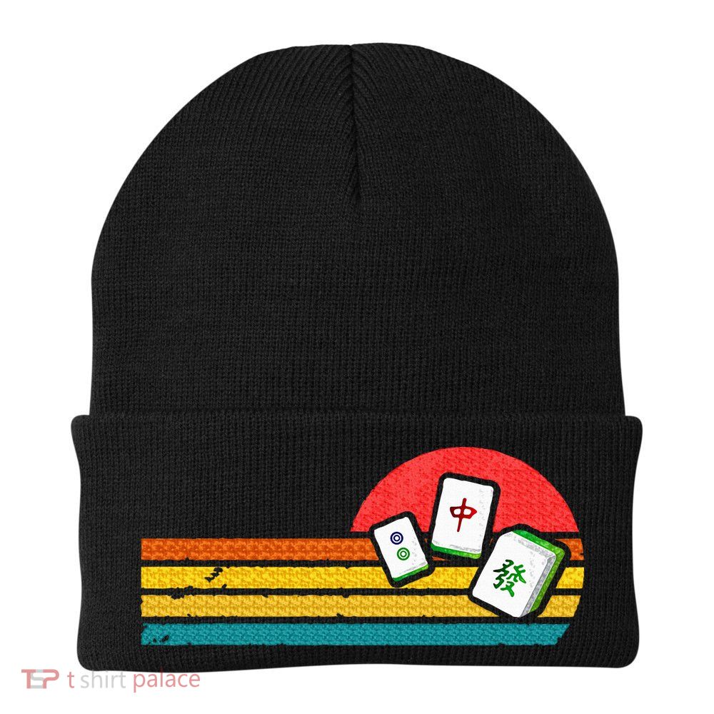 Mahjong Chinese 80s Retro Mah Jongg Beanie